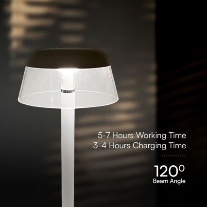 LED Dimmable rechargeable touch table lamp LED/3W/5V 3000-6000K 1800 mAh white