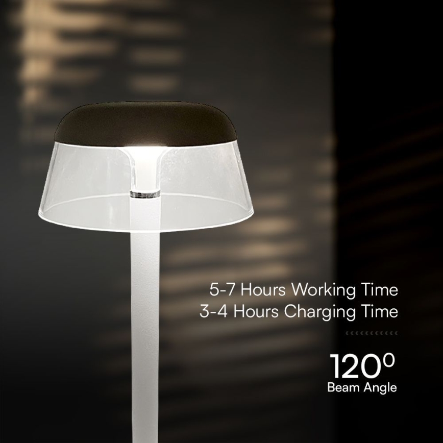 LED Dimmable rechargeable touch table lamp LED/3W/5V 3000-6000K 1800 mAh white