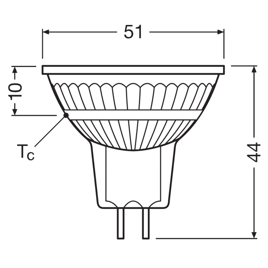 LED Dimmable MR16 Reflector Bulb GU5.3 / 5.3W / 12V 4000K 36° CRI 97 - Ledvance