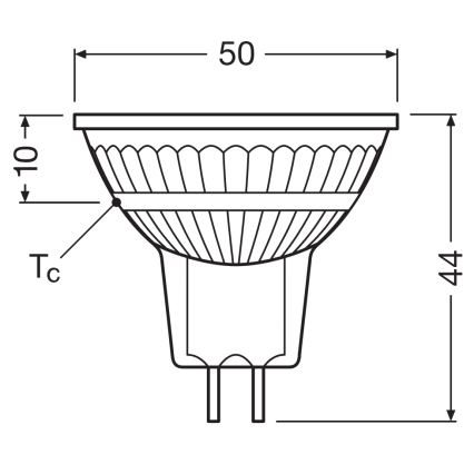 LED Dimmable Reflector Lamp MR16 GU5.3/5W/12V 4000K 36° CRI 90 - Osram