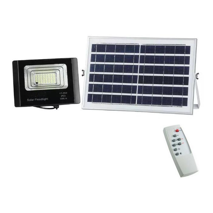 LED Dimmable solar floodlight LED/12W/3,2V 6000K IP65 5000 mAh + remote control