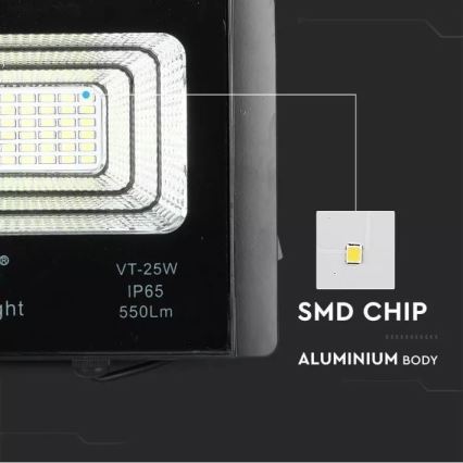 LED Dimmable solar floodlight LED/12W/3,2V 6000K IP65 5000 mAh + remote control