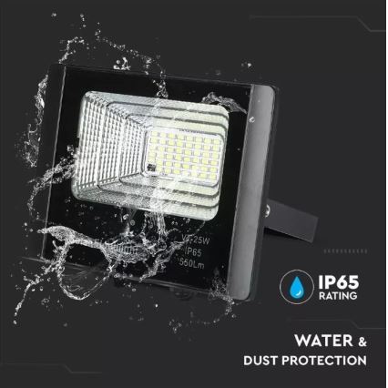 LED Dimmable solar floodlight LED/12W/3,2V 6000K IP65 + remote control