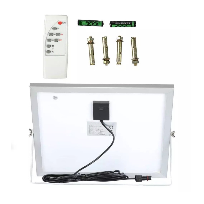 LED Dimmable solar floodlight LED/16W/3,2V 4000K IP65 + remote control
