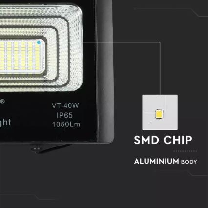 LED Dimmable solar floodlight LED/16W/3,2V 4000K IP65 + remote control