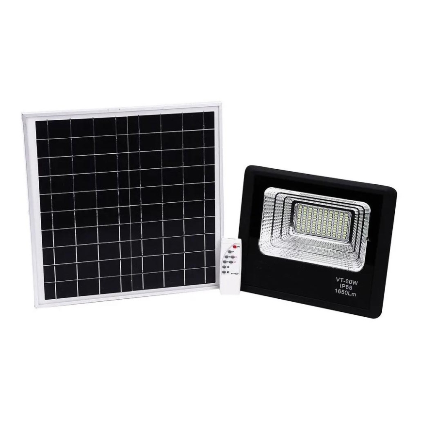 LED Dimmable solar floodlight LED/20W/6,4V 4000K IP65 10000 mAh + remote control