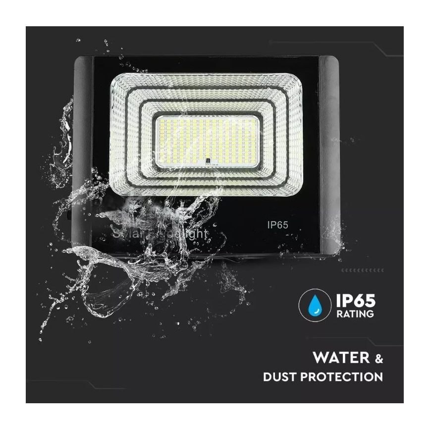 LED Dimmable solar floodlight LED/20W/6V 6000K IP65 + remote control