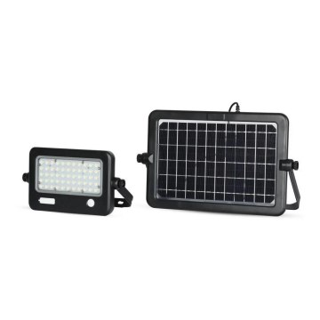 LED Dimmable solar floodlight with a sensor LED/10W/3,7V 4000K IP65 + USB port