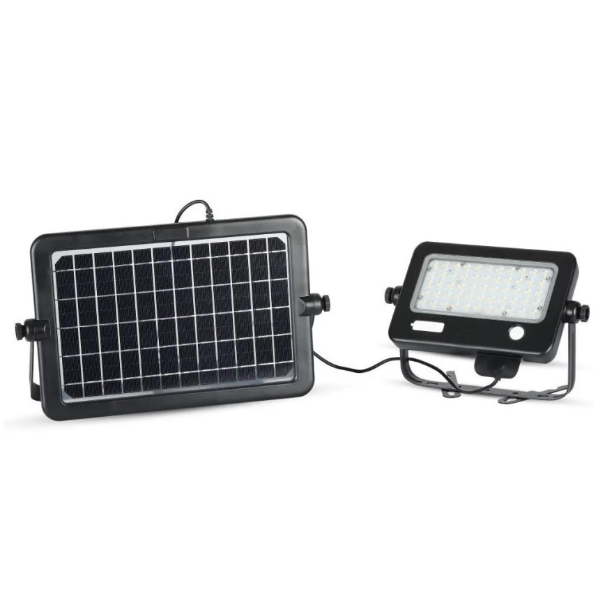 LED Dimmable solar floodlight with a sensor LED/10W/3,7V 4000K IP65 + USB port