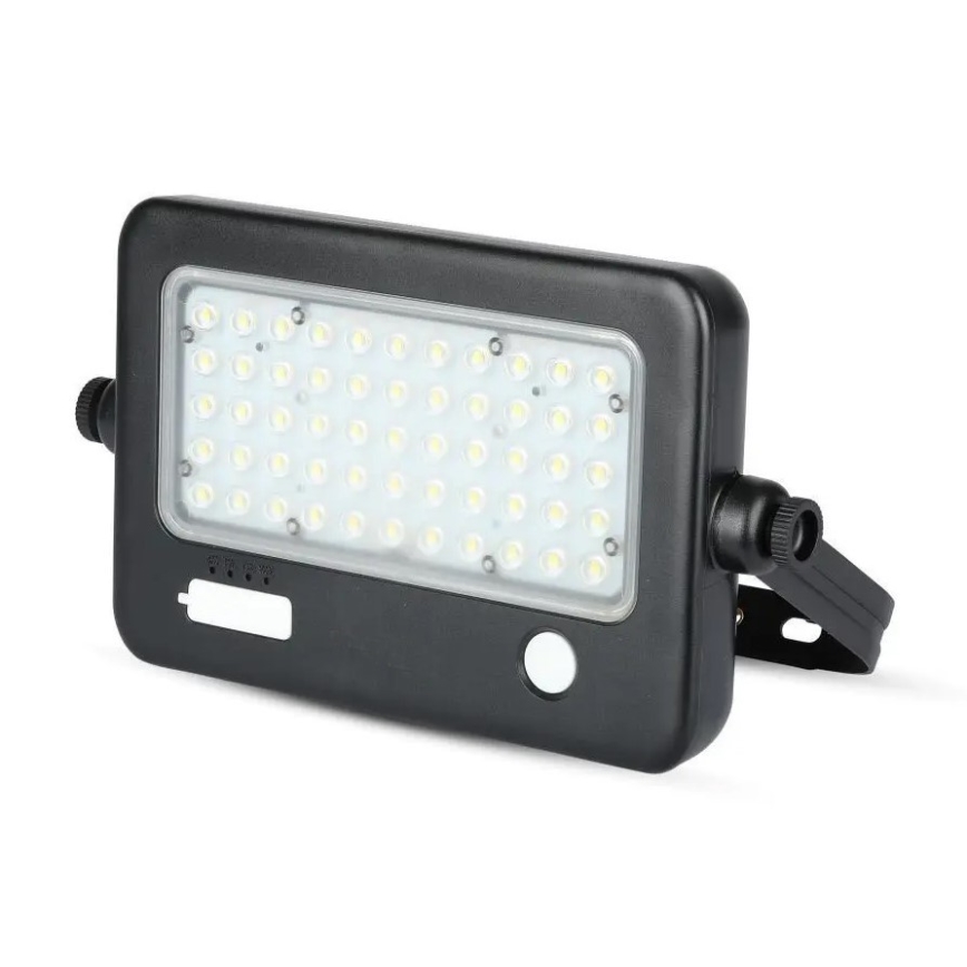 LED Dimmable solar floodlight with a sensor LED/10W/3,7V 4000K IP65 + USB port
