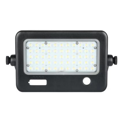 LED Dimmable solar floodlight with a sensor LED/10W/3,7V 4000K IP65 + USB port