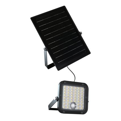LED Dimmable solar floodlight with sensor LED/10W/3,7V 4000/6000K IP65 + remote control