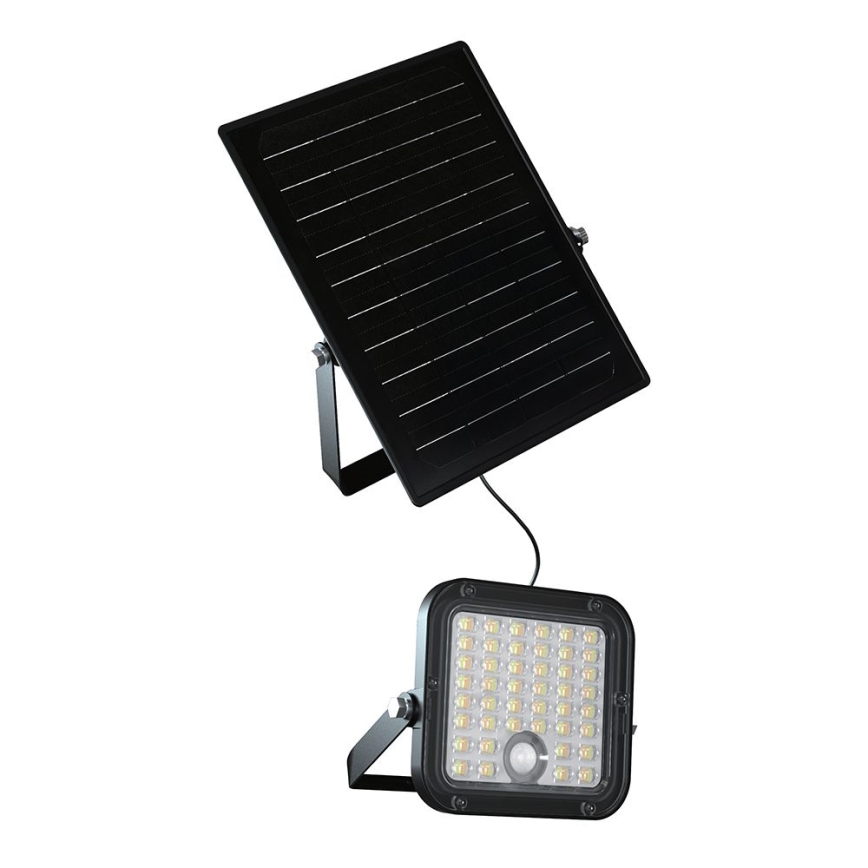 LED Dimmable solar floodlight with sensor LED/10W/3,7V 4000/6000K IP65 + remote control