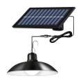LED Dimmable solar pendant light on cable with sensor LED/1.8W/3.7V IP44 6500K 1600 mAh + remote control