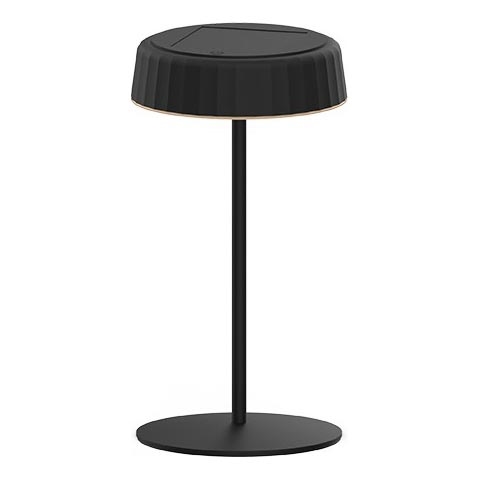 LED Dimmable solar rechargeable table lamp VIVIEN LED/3W/5V 2700K 1600 mAh IP54 black