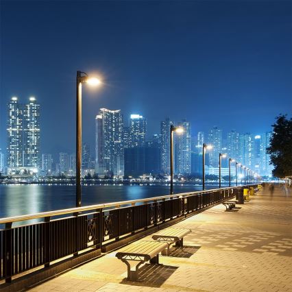 LED Dimmable solar street lamp with motion and dusk sensor LED/12W/3,2V 6000K IP65 10000 mAh black + remote control