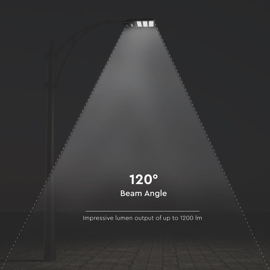 LED Dimmable solar street lamp with motion and dusk sensor LED/12W/3,2V 6000K IP65 10000 mAh black + remote control