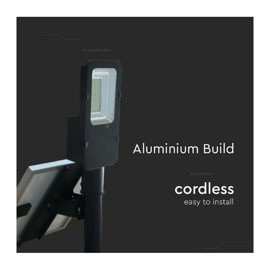 LED Dimmable solar street lamp LED/50W/6,4V 4000K IP65 + remote control