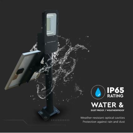 LED Dimmable solar street lamp LED/50W/6,4V 4000K IP65 + remote control