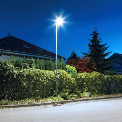 LED Dimmable solar street lamp with sensor KERS LED/300W/3,2V 6500K 8000 mAh IP65 grey + remote control