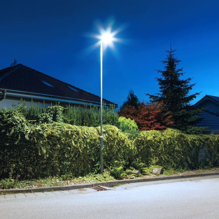 LED Dimmable solar street lamp with sensor KERS LED/300W/3,2V 6500K 8000 mAh IP65 grey + remote control