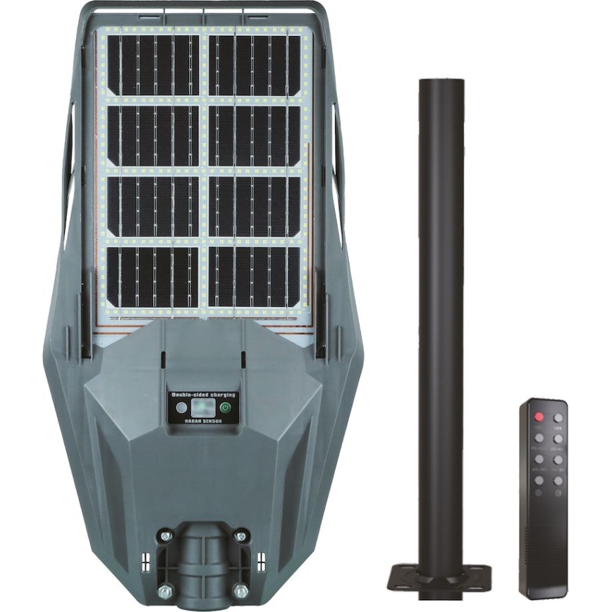 LED Dimmable solar street lamp with sensor KERS LED/300W/3,2V 6500K 8000 mAh IP65 grey + remote control