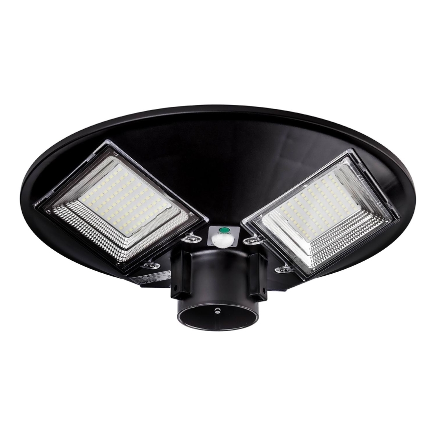 LED Dimmable solar street lamp with sensor LED/15W/6V 11000 mAh 6500K IP65 black + remote control