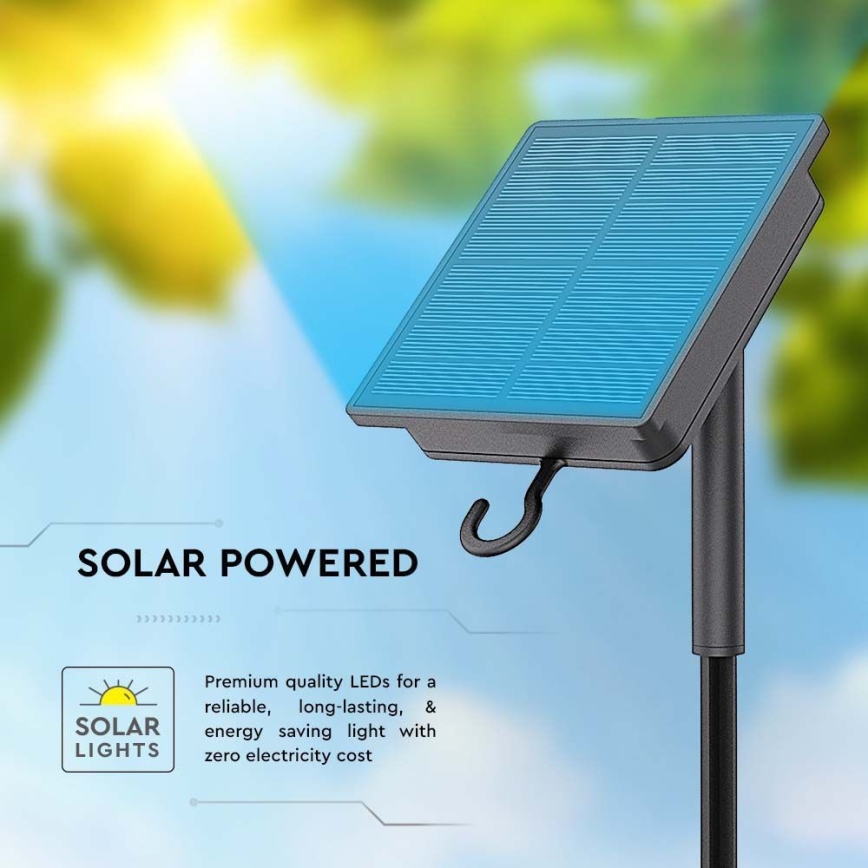 LED Dimmable solar strip LED/1,2W/3,7V 3000K IP67 5m + remote control