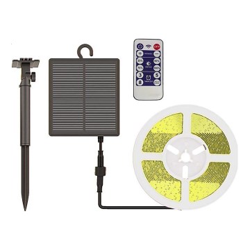 LED Dimmable solar strip LED/1,2W/3,7V 4000K IP67 5m + remote control