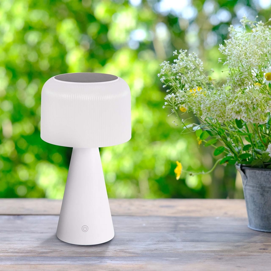 LED Dimmable solar touch table lamp LIMA LED/3,7V 1800 mAh 3000/4000/5000K IP44 white