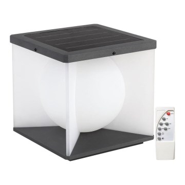 LED Dimmable solar wall light LED/3W/3,7V IP65 3000K + remote control