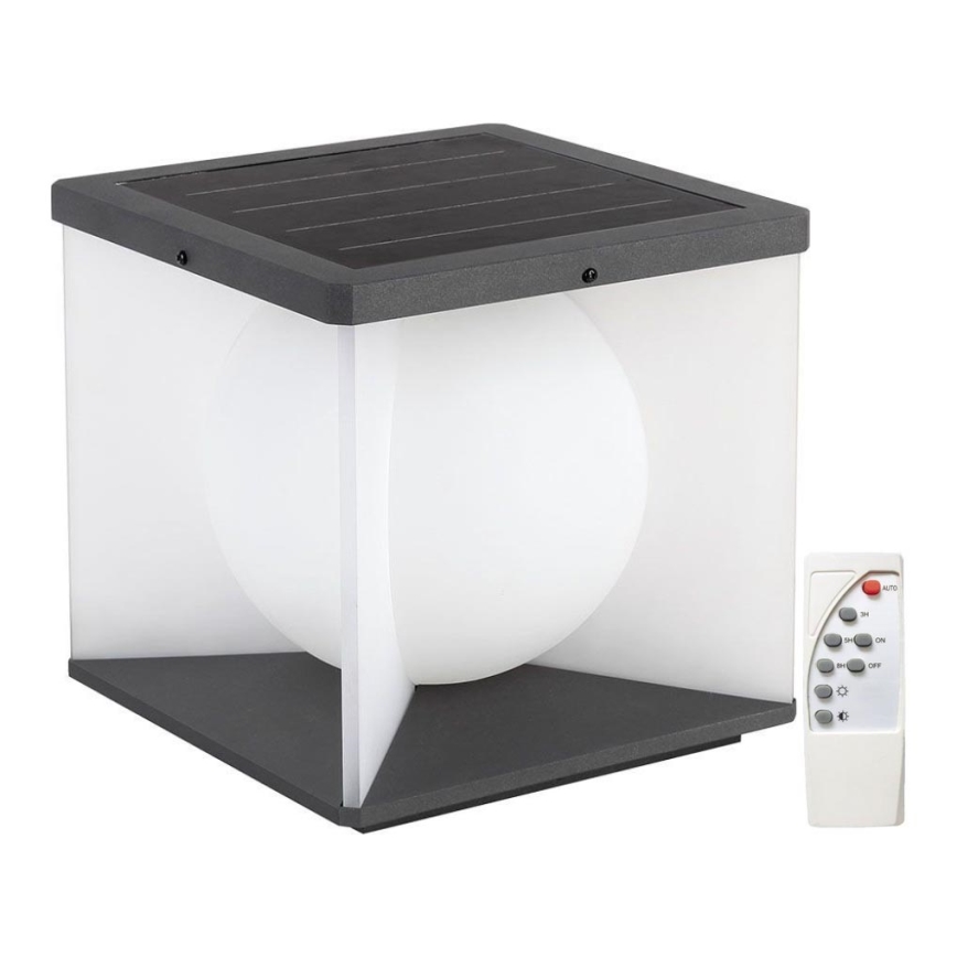 LED Dimmable solar wall light LED/3W/3,7V IP65 3000K + remote control