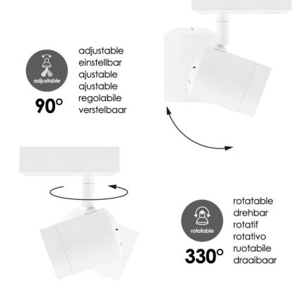 LED Dimmable spotlight MANU 1xGU10/5,8W/230V white