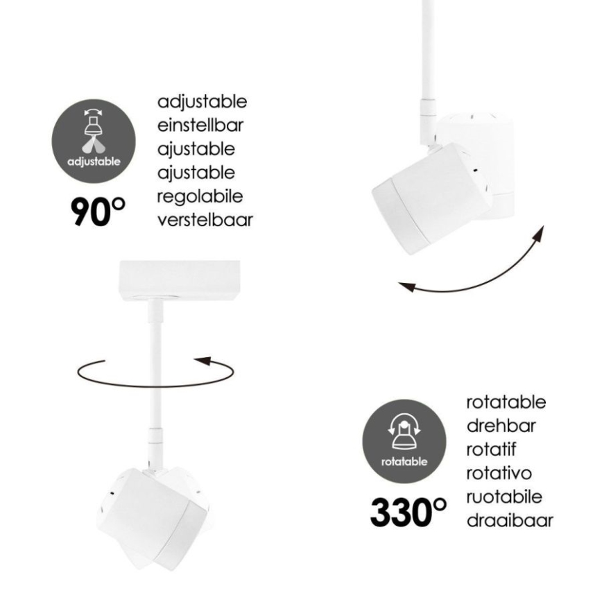 LED Dimmable spotlight MANU 1xGU10/5,8W/230V white