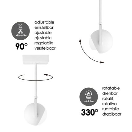 LED Dimmable spotlight NOP 1xGU10/5,8W/230V white
