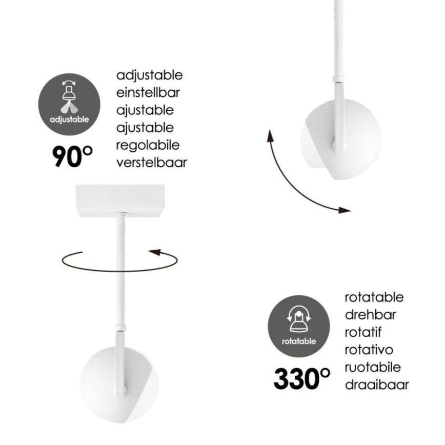 LED Dimmable spotlight NOP 1xGU10/5,8W/230V white