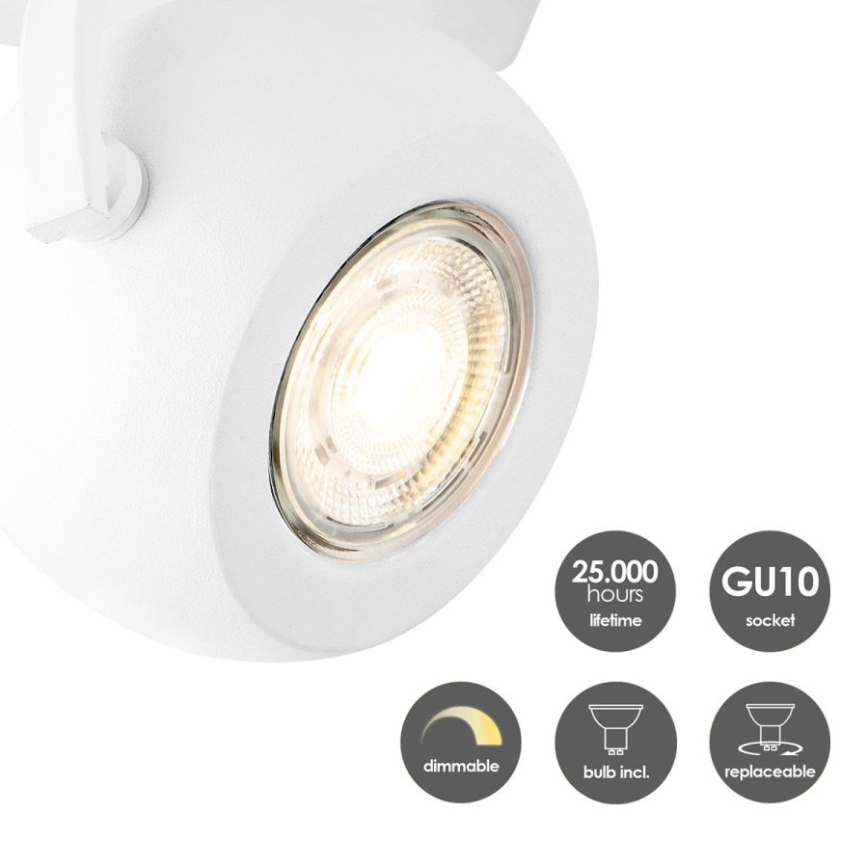 LED Dimmable spotlight NOP 1xGU10/5,8W/230V white