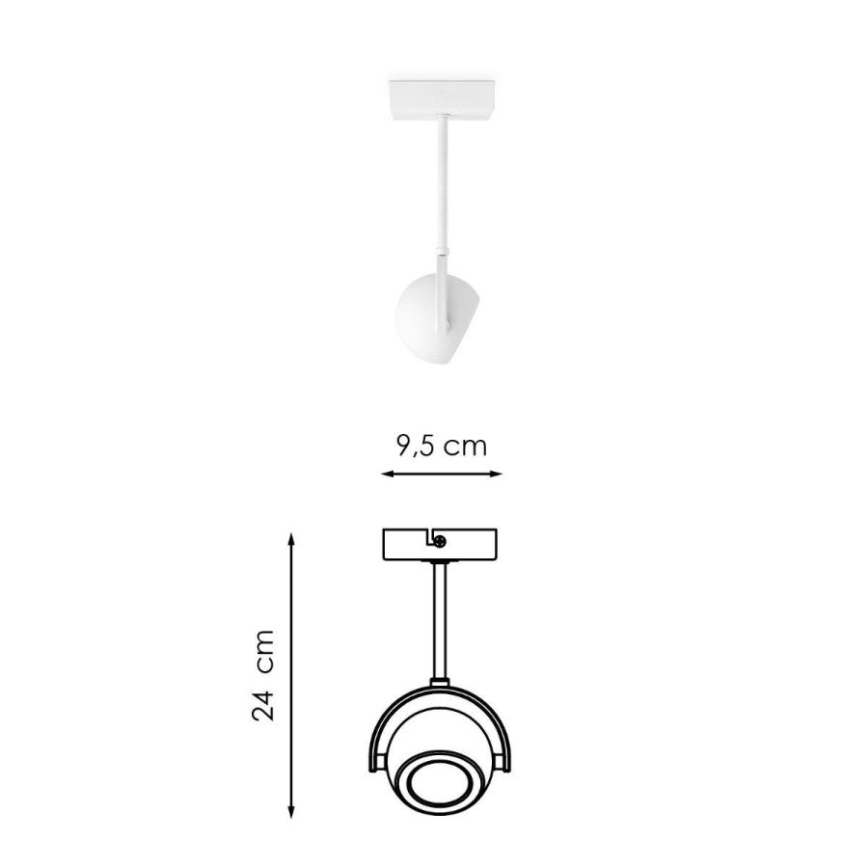 LED Dimmable spotlight NOP 1xGU10/5,8W/230V white