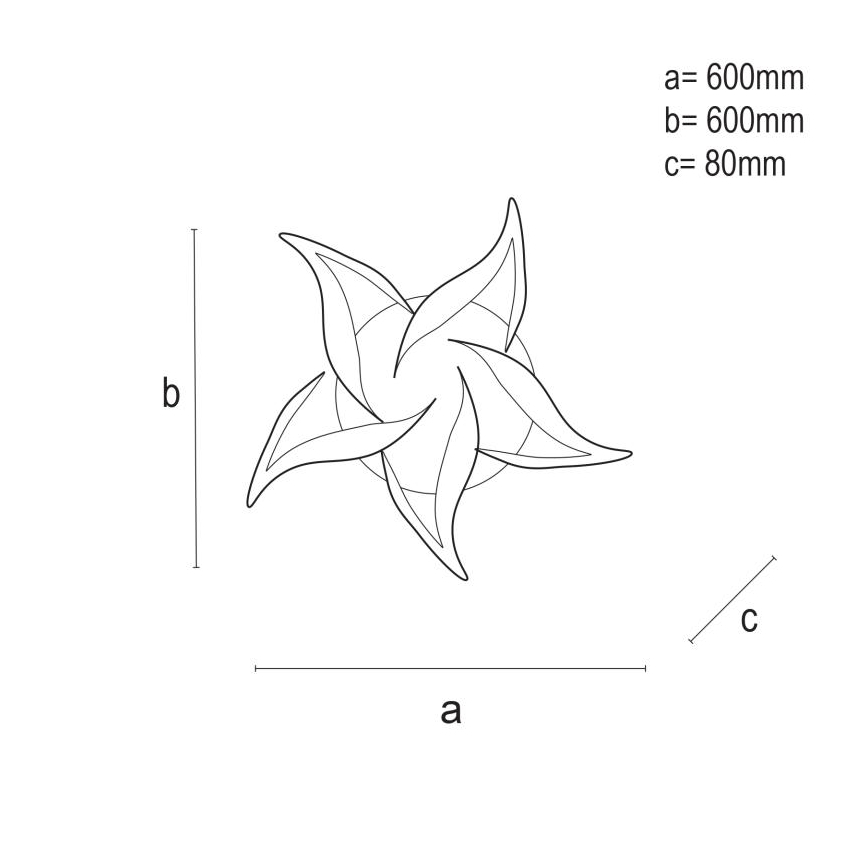 LED Dimmable surface-mounted chandelier LED/100W/230V 3000-6500K + remote control