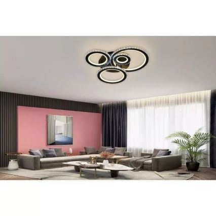 LED Dimmable surface-mounted chandelier LED/120W/230V 3000-6500K + remote control