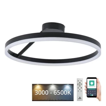 LED Dimmable surface-mounted chandelier LED/40W/230V 3000-6500K black + remote control