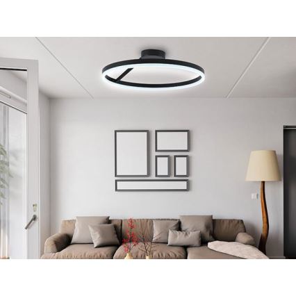 LED Dimmable surface-mounted chandelier LED/40W/230V 3000-6500K black + remote control
