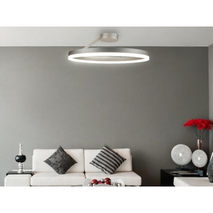 LED Dimmable surface-mounted chandelier LED/40W/230V 3000-6500K matte chrome + remote control