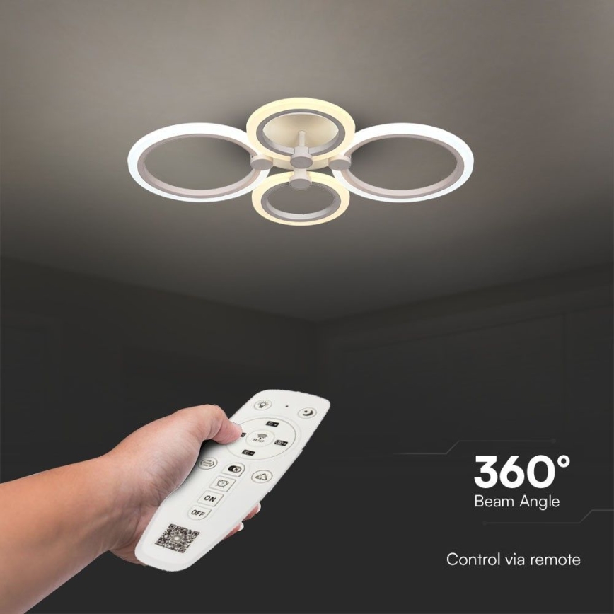 LED Dimmable surface-mounted chandelier LED/45W/230V 3000-6500K + remote control