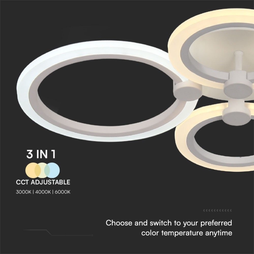 LED Dimmable surface-mounted chandelier LED/45W/230V 3000-6500K + remote control