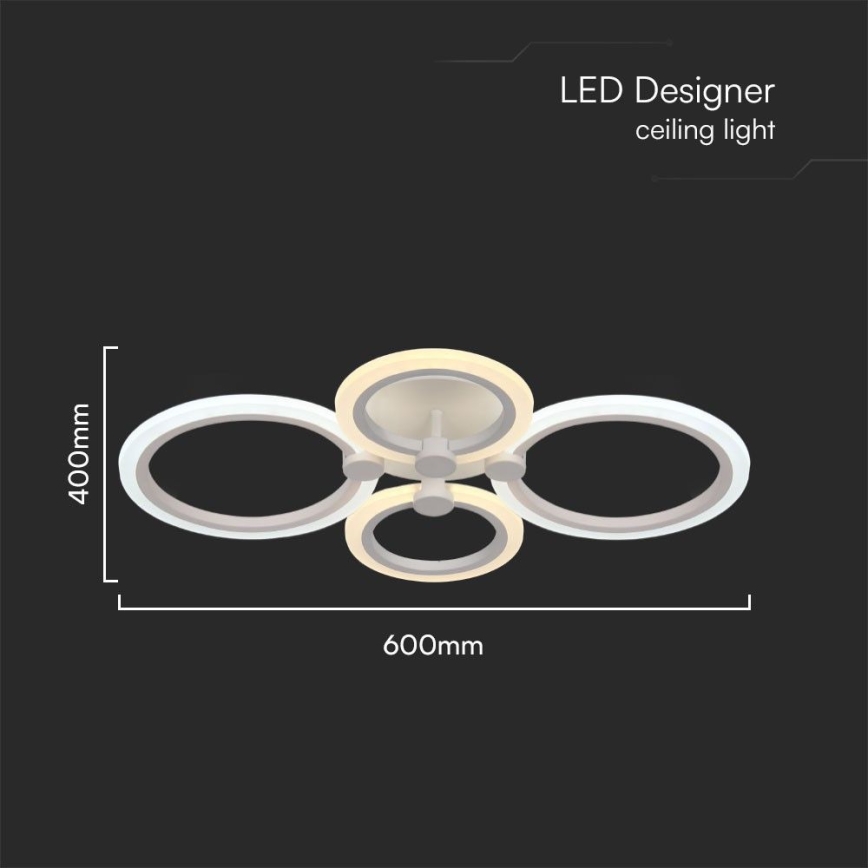 LED Dimmable surface-mounted chandelier LED/45W/230V 3000-6500K + remote control