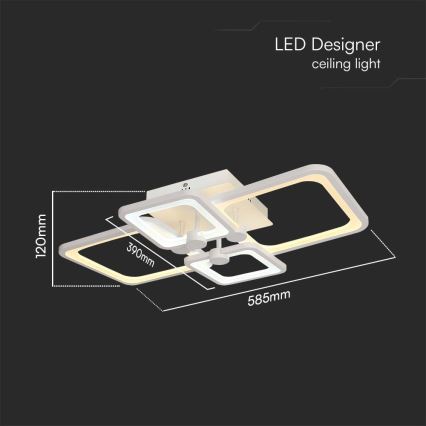 LED Dimmable surface-mounted chandelier LED/70W/230V 3000-6500K + remote control