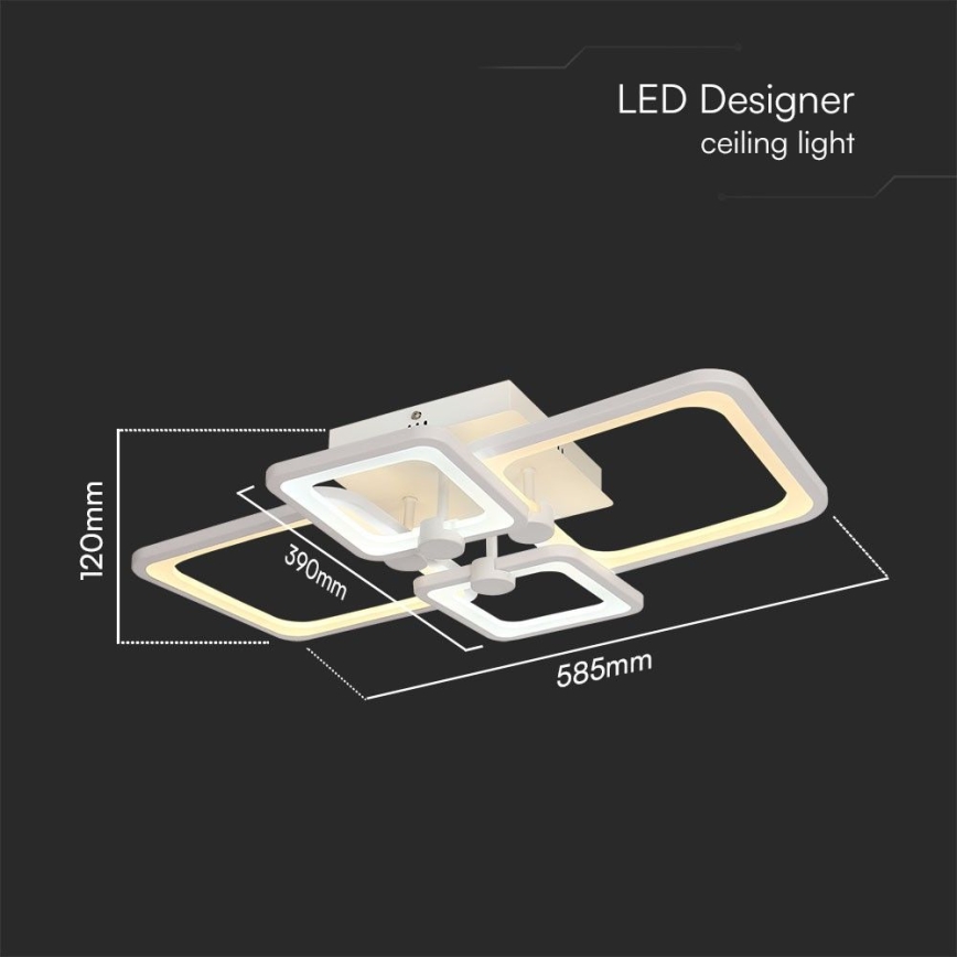 LED Dimmable surface-mounted chandelier LED/70W/230V 3000-6500K + remote control