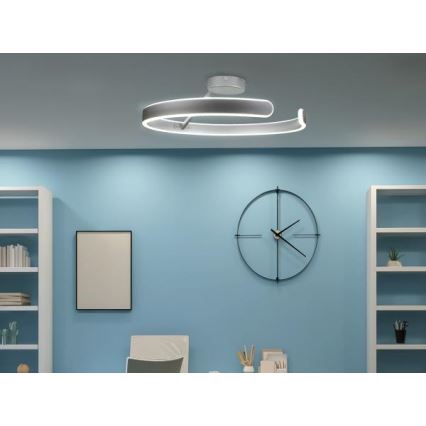 LED Dimmable surface-mounted chandelier LED/72W/230V 3000-6500K matte chrome + remote control