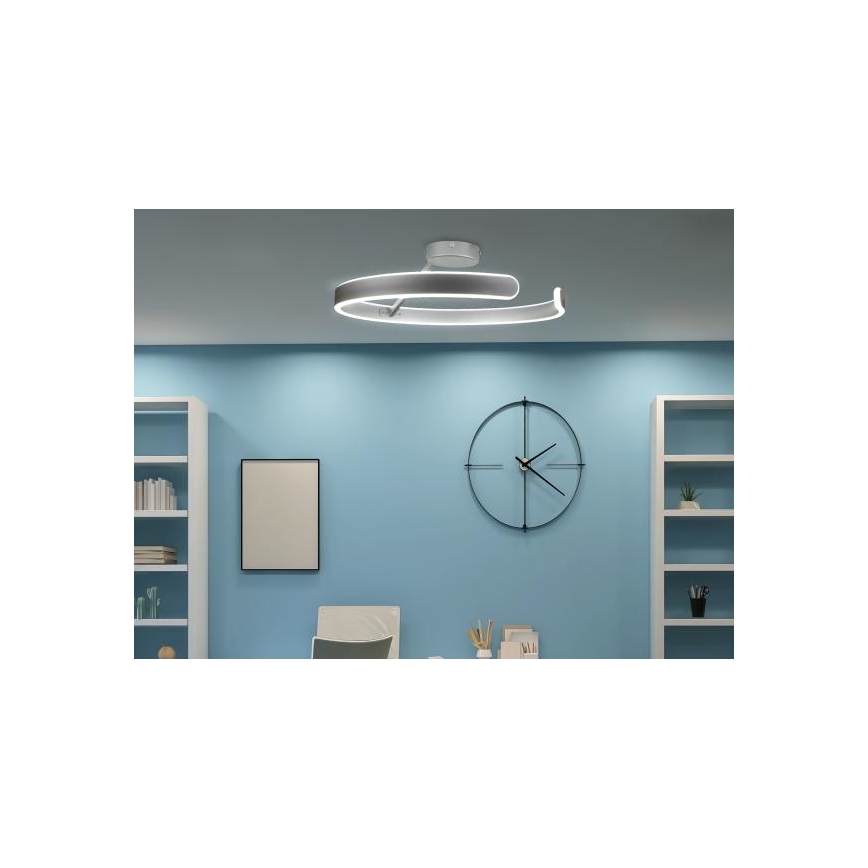 LED Dimmable surface-mounted chandelier LED/72W/230V 3000-6500K matte chrome + remote control